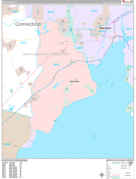 West Haven, CT Zip Code Map